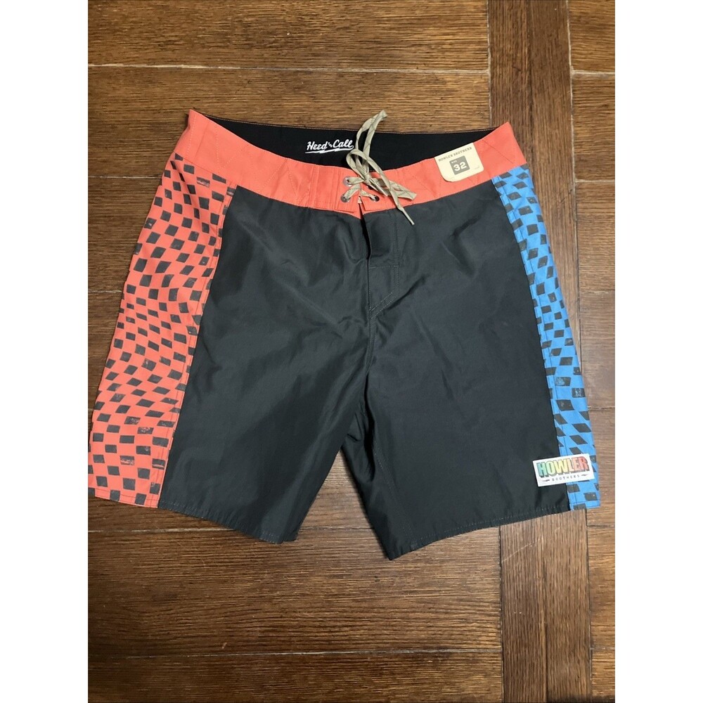 Howler Brothers Men’s Size 32 Ensueno Boardshorts Warped Checkers NWT